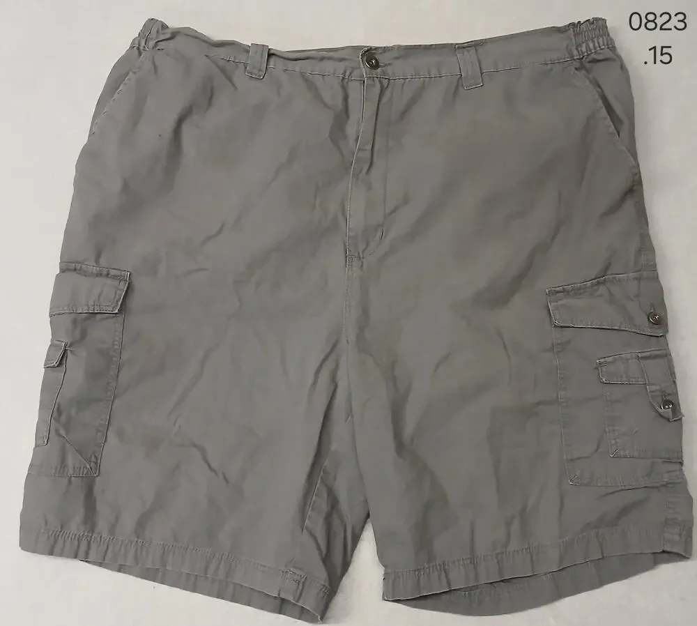 King Size (46) Men's Gray Cargo Style Relaxed Shorts